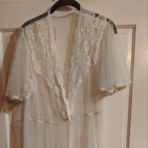 Vintage lingerie sheer robe